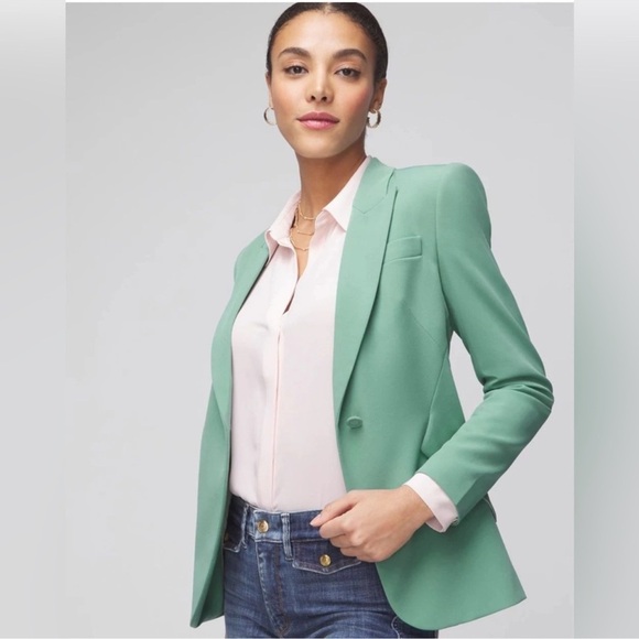 WHBM Women’s Lace Up Fluid Editor Blazer 14 - Picture 3 of 12